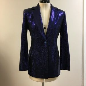 St. John Couture Purple Paillette Blazer